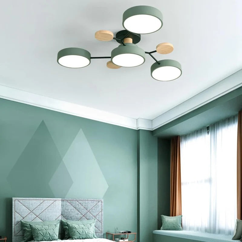 Modern Round LED Semi-Flush Ceiling Chandelier