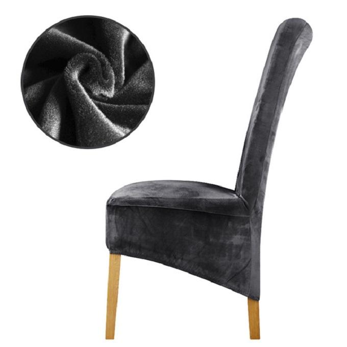Stretch Velvet Dining Chair Covers, Soft, Elegant & Washable