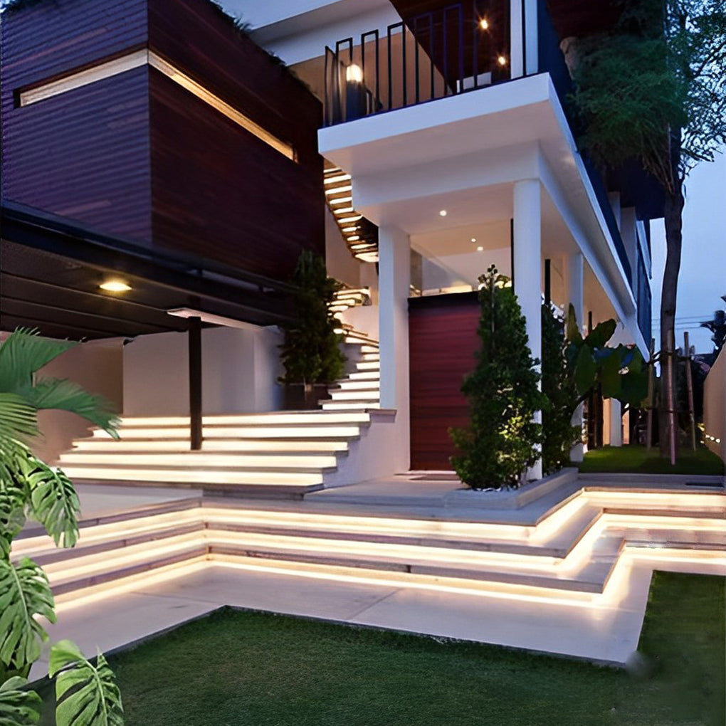 Waterproof Recessed LED Stair Strip Light Flexible Under Tread DC24V
