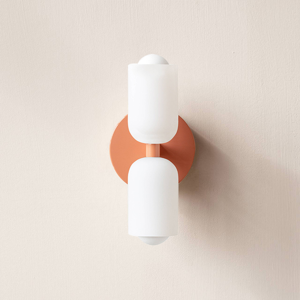 Modern Cream Double Head Wall Light – E14 LED Indoor Sconce