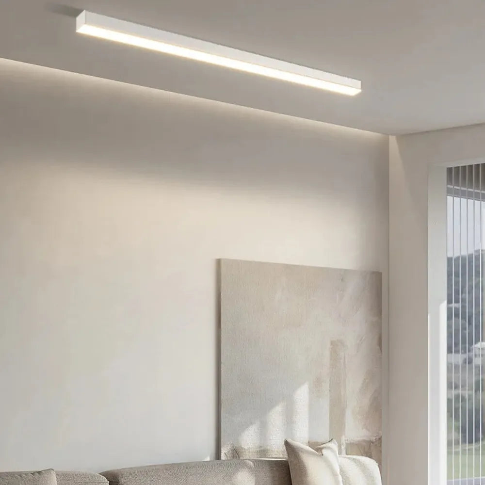 Minimalist Long Strip LED Ceiling Light for Living Room Bedroom and Hallway