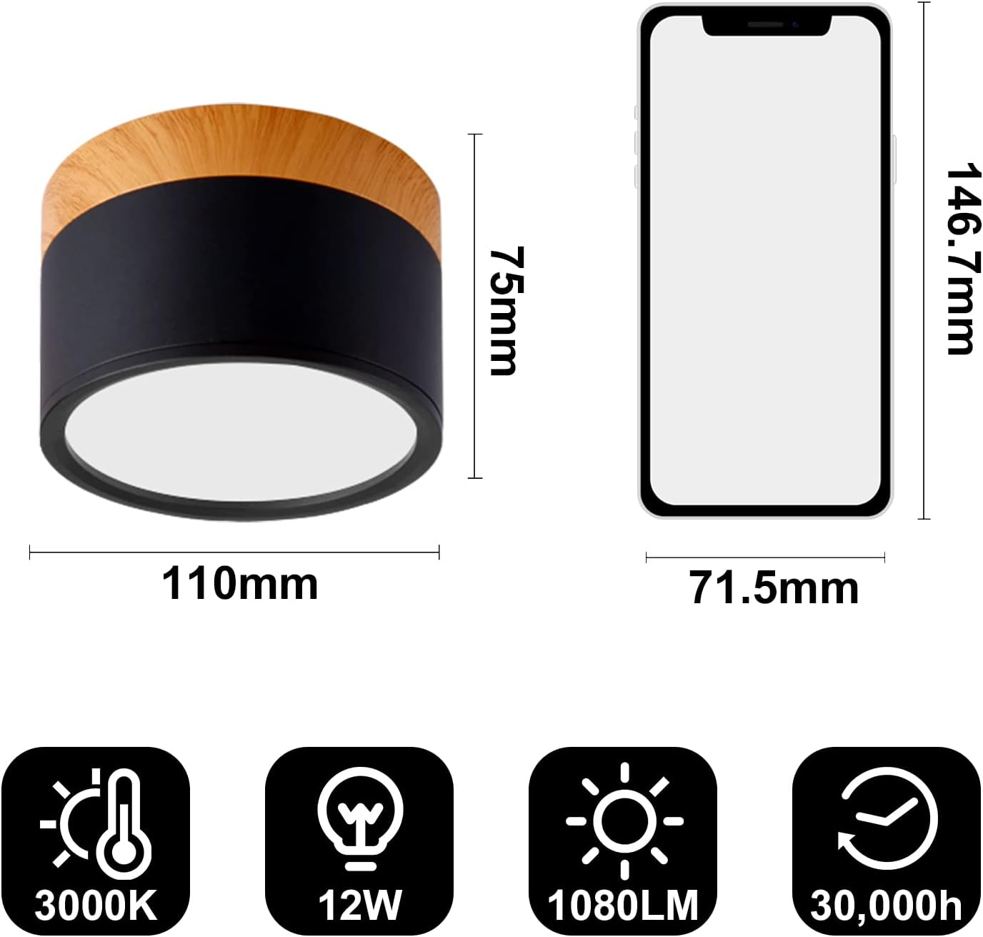 Modern Cylinder LED Flush Mount Ceiling Light