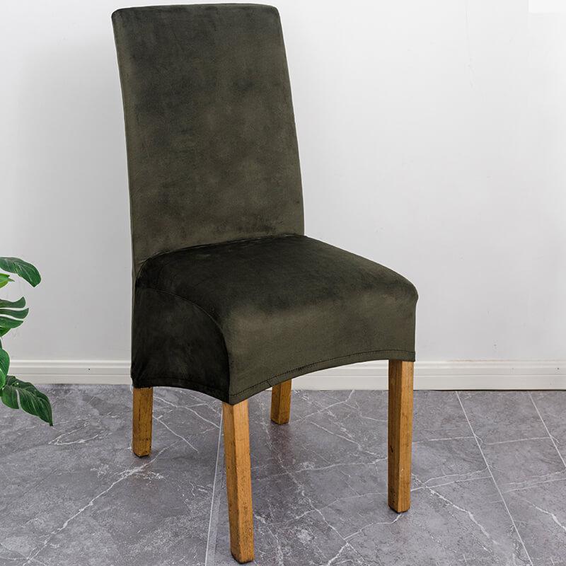 Stretch Velvet Dining Chair Covers, Soft, Elegant & Washable