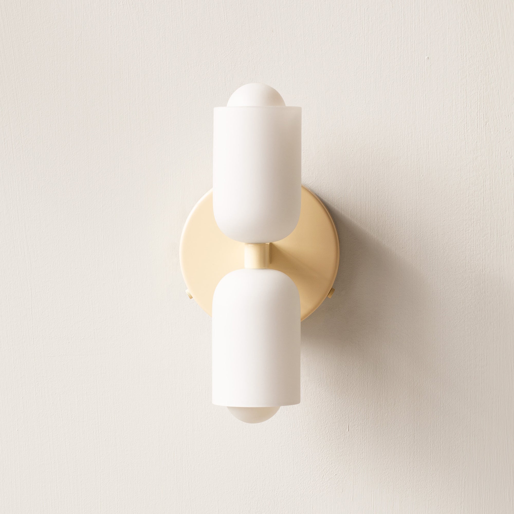 Modern Cream Double Head Wall Light – E14 LED Indoor Sconce