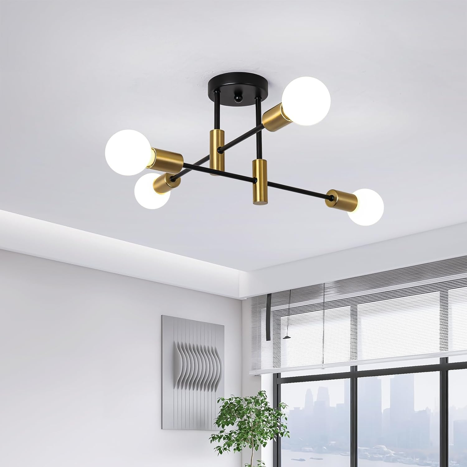 Nordic Black Modern Ceiling Light