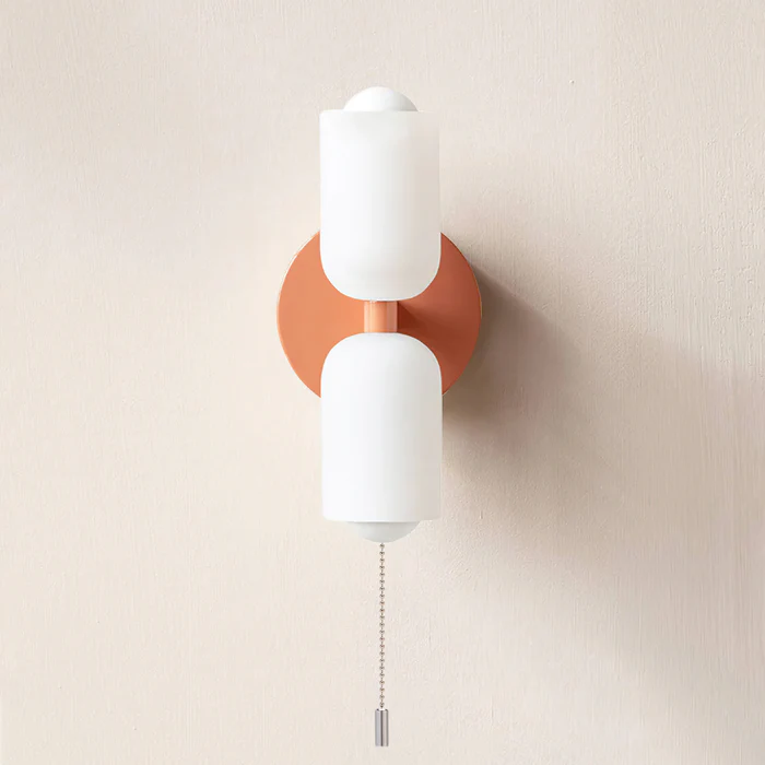 Modern Cream Double Head Wall Light – E14 LED Indoor Sconce