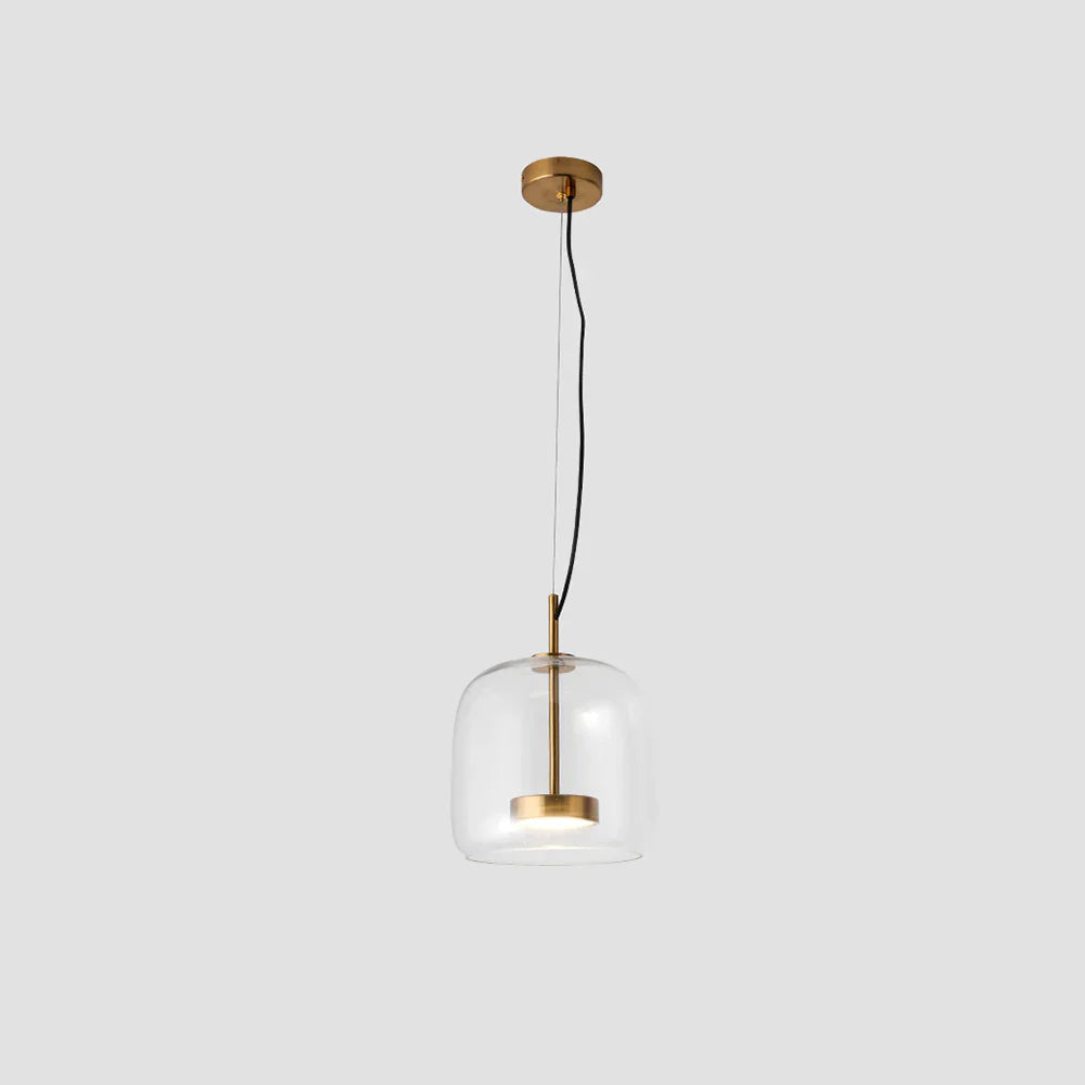 Minimalist Glass Pendant Light Warm Adjustable Modern Ceiling Fixture