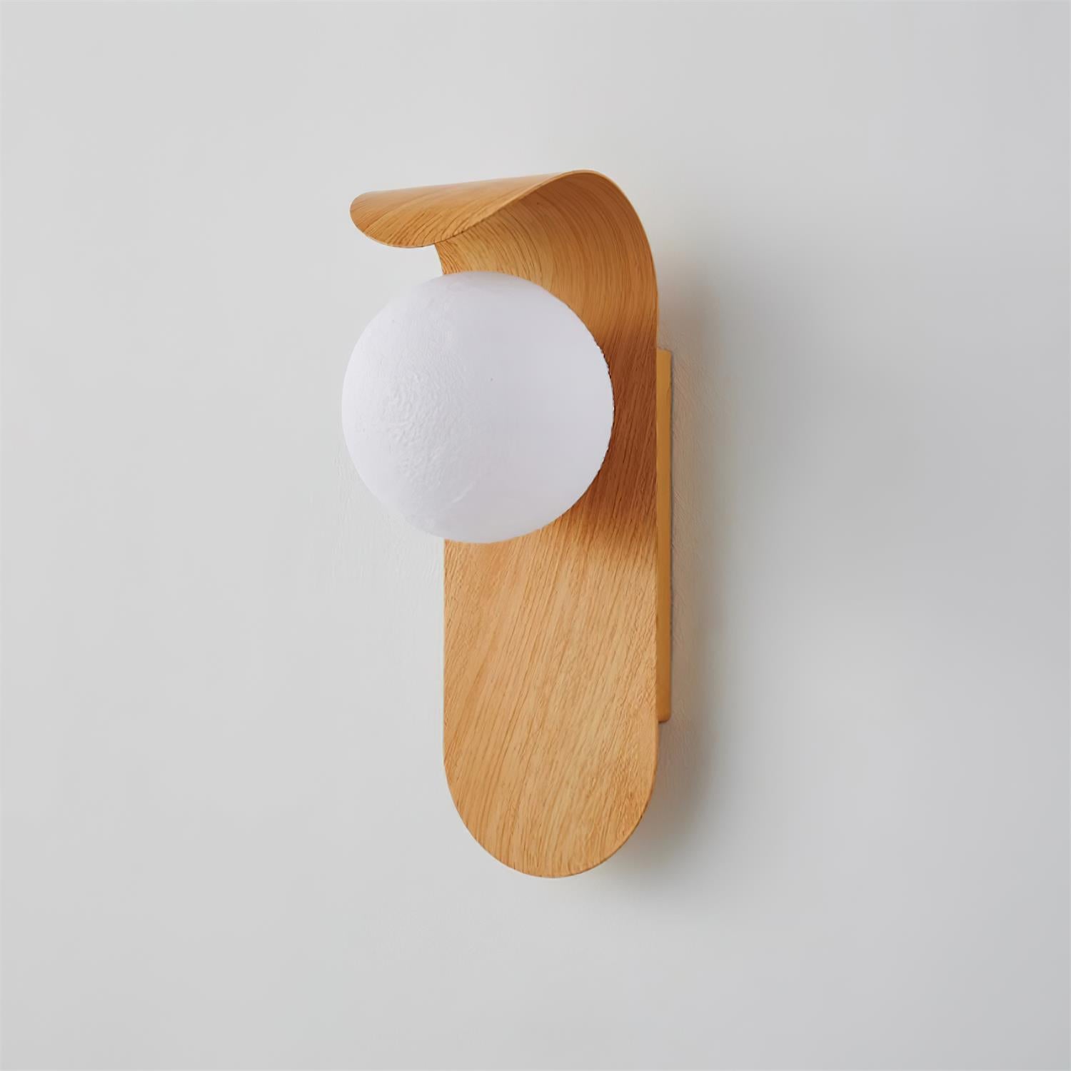 Modern Wood or Walnut Wall Light with Plug or Hardwired Options