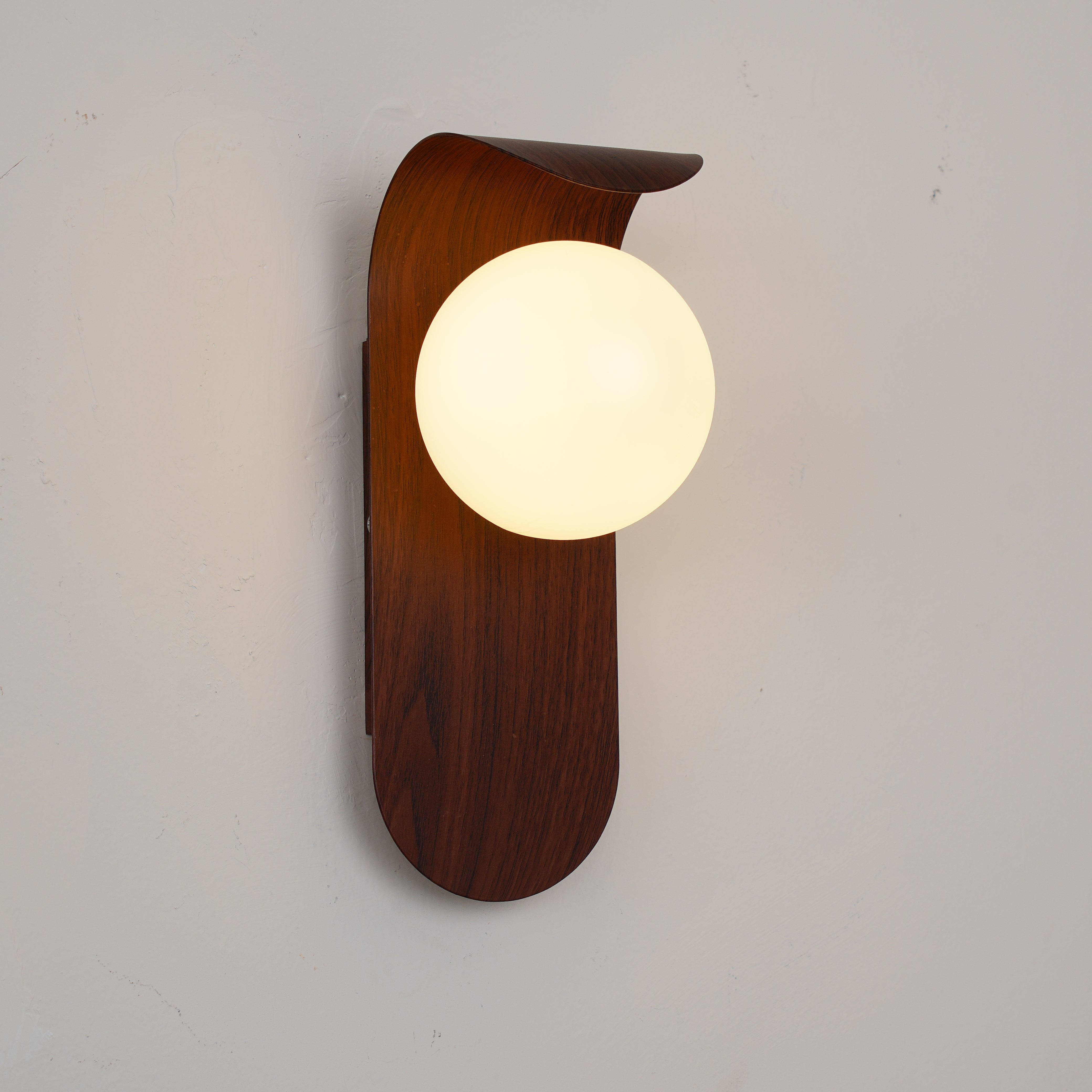 Modern Wood or Walnut Wall Light with Plug or Hardwired Options