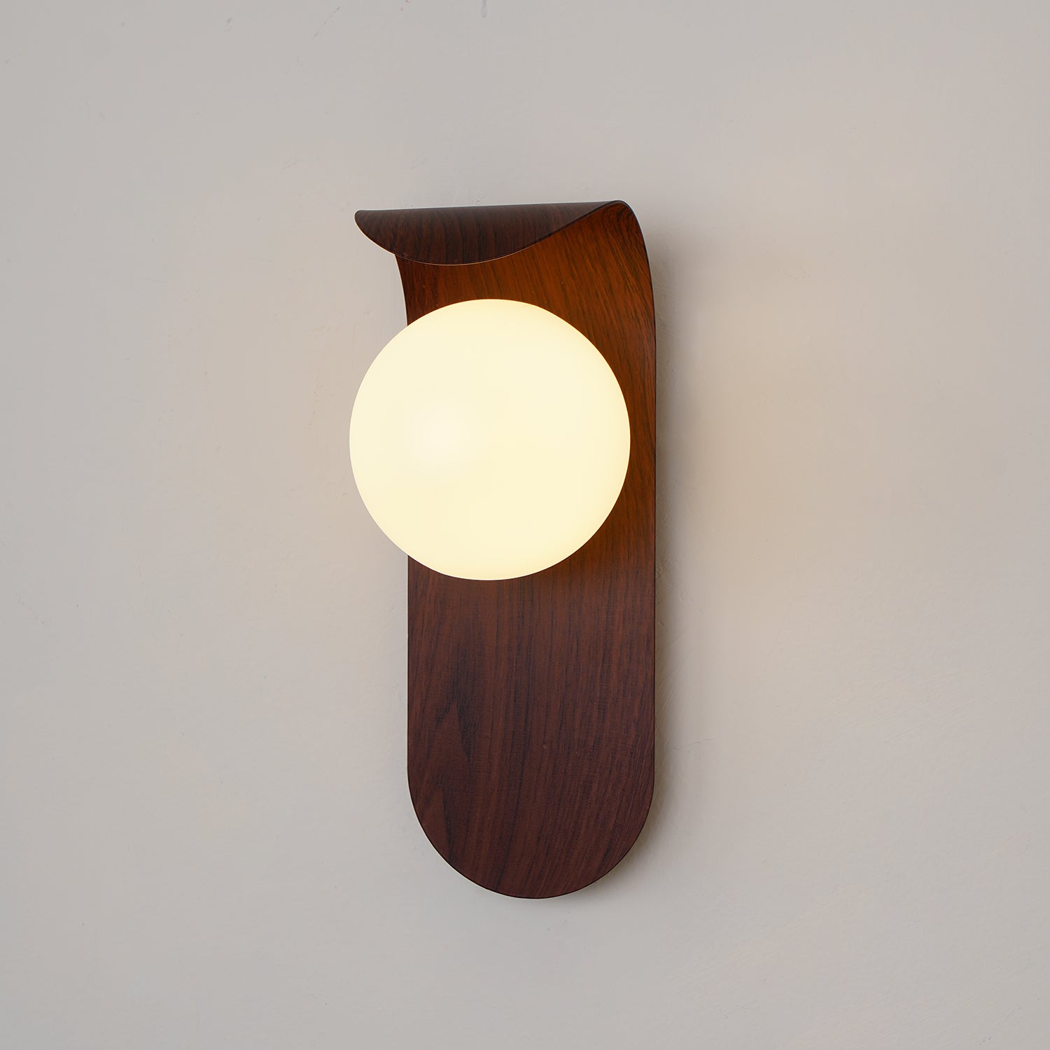 Modern Wood or Walnut Wall Light with Plug or Hardwired Options