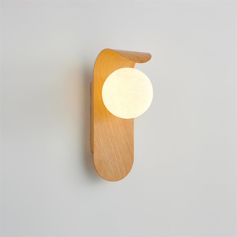 Modern Wood or Walnut Wall Light with Plug or Hardwired Options