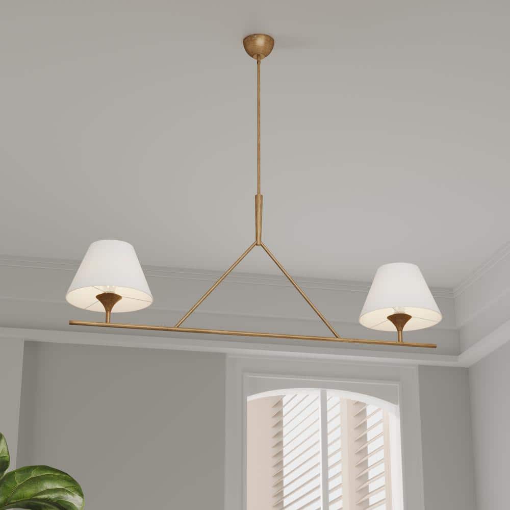 Modern Farmhouse Fabric Chandelier with Black Metal Frame