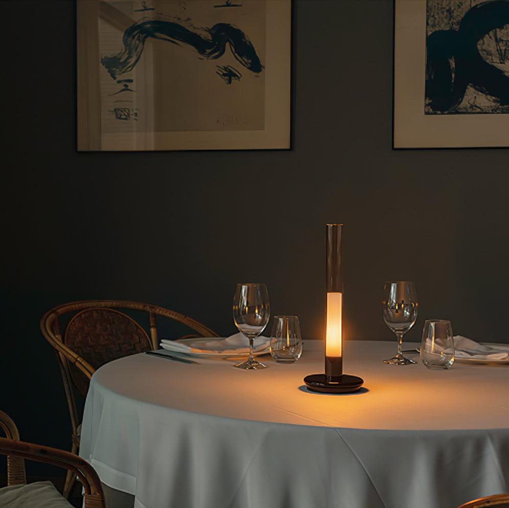 Portable LED Column Table Lamp with Touch Control and Built In Battery