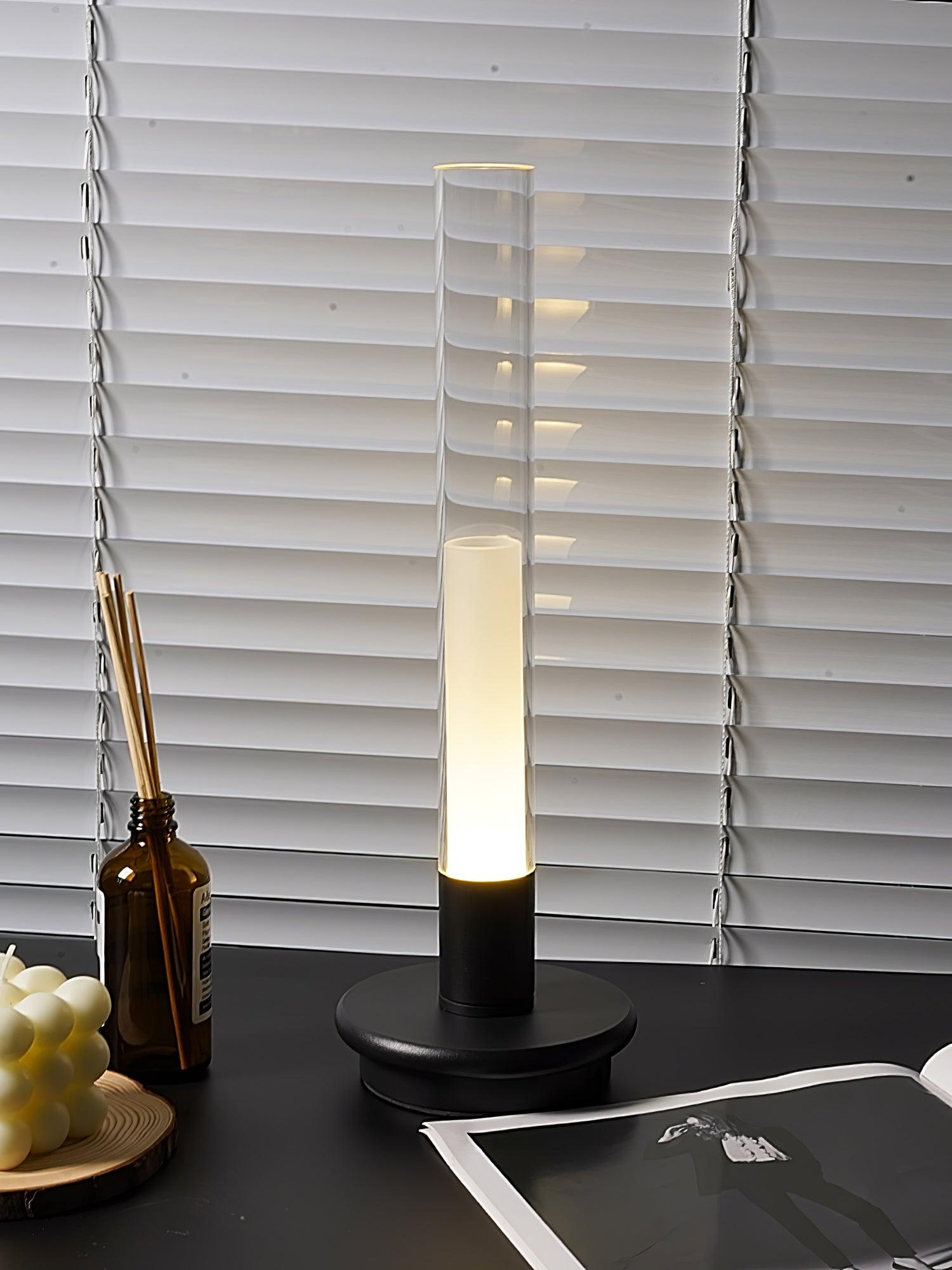 Portable LED Column Table Lamp with Touch Control and Built In Battery