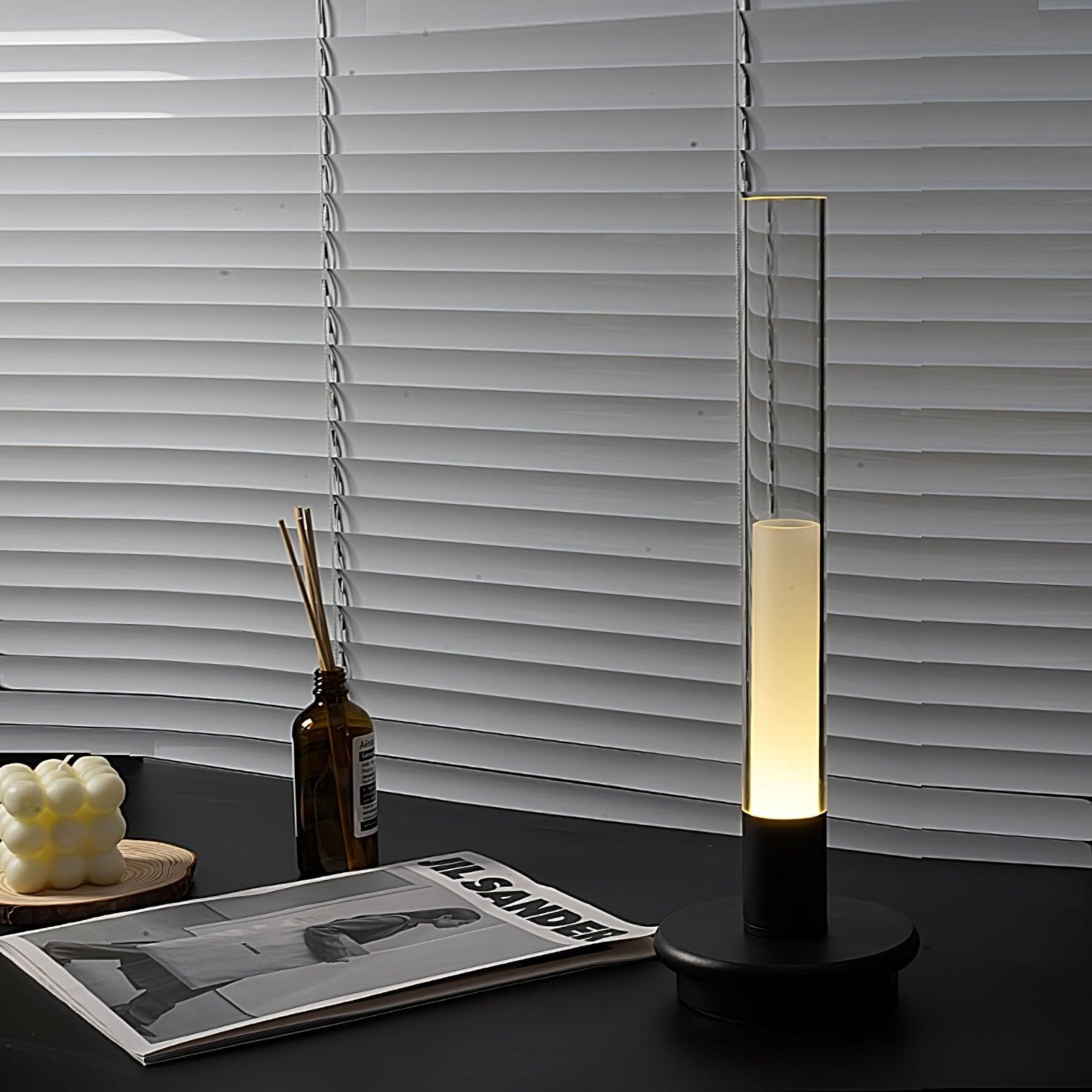 Portable LED Column Table Lamp with Touch Control and Built In Battery