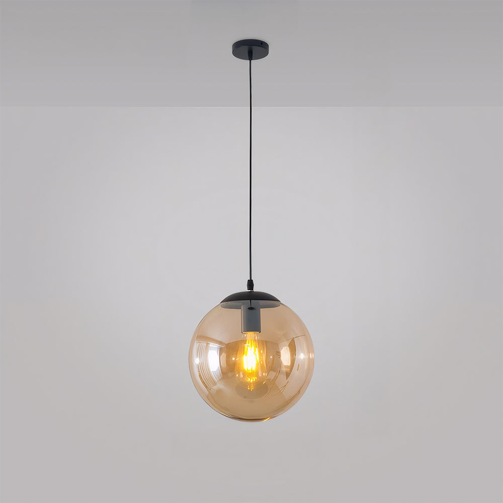 Nordic Round Glass Pendant Light for Kitchen Island and Living Room