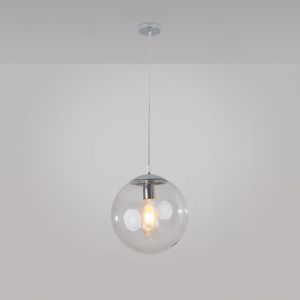 Nordic Round Glass Pendant Light for Kitchen Island and Living Room