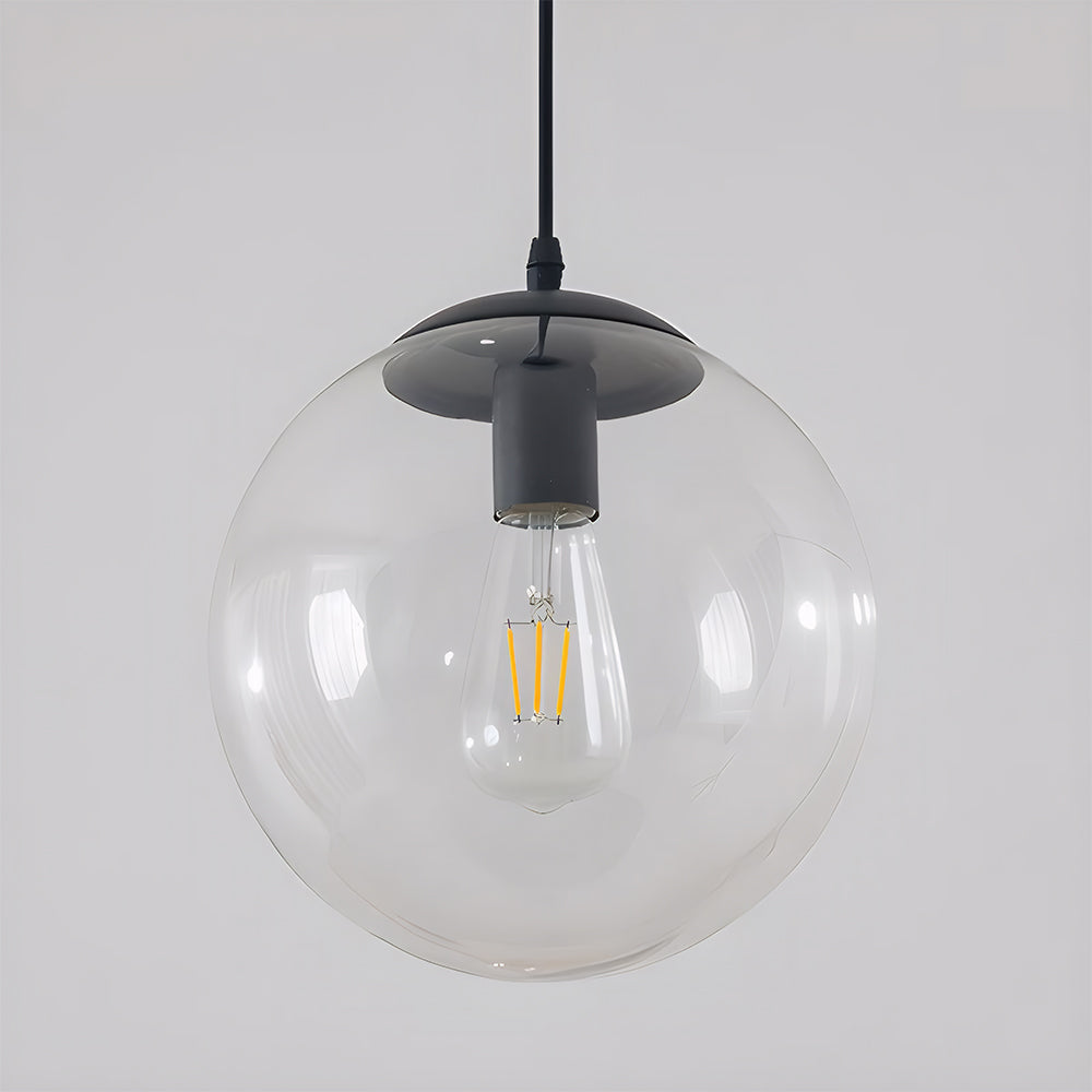 Nordic Round Glass Pendant Light for Kitchen Island and Living Room