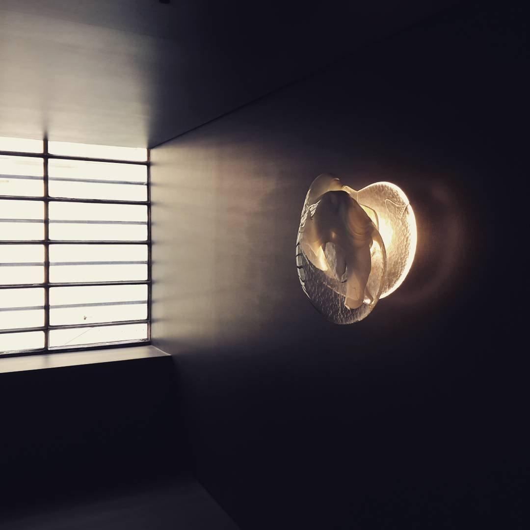 Modern Artistic Black Glass Wall Light for Living Room or Bedroom