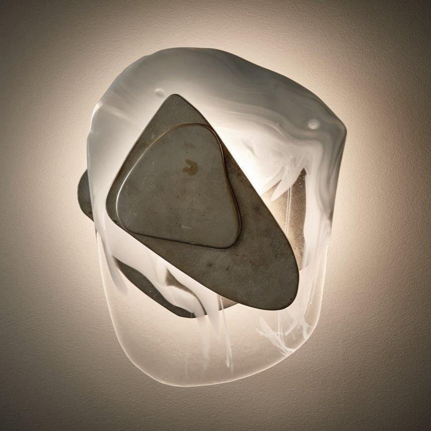 Modern Artistic Black Glass Wall Light for Living Room or Bedroom