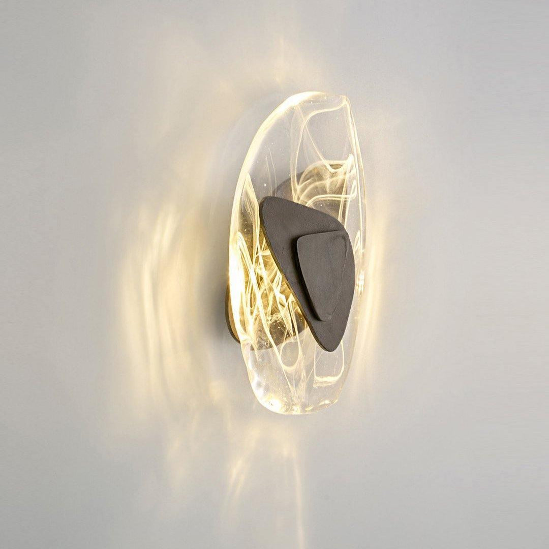 Modern Artistic Black Glass Wall Light for Living Room or Bedroom
