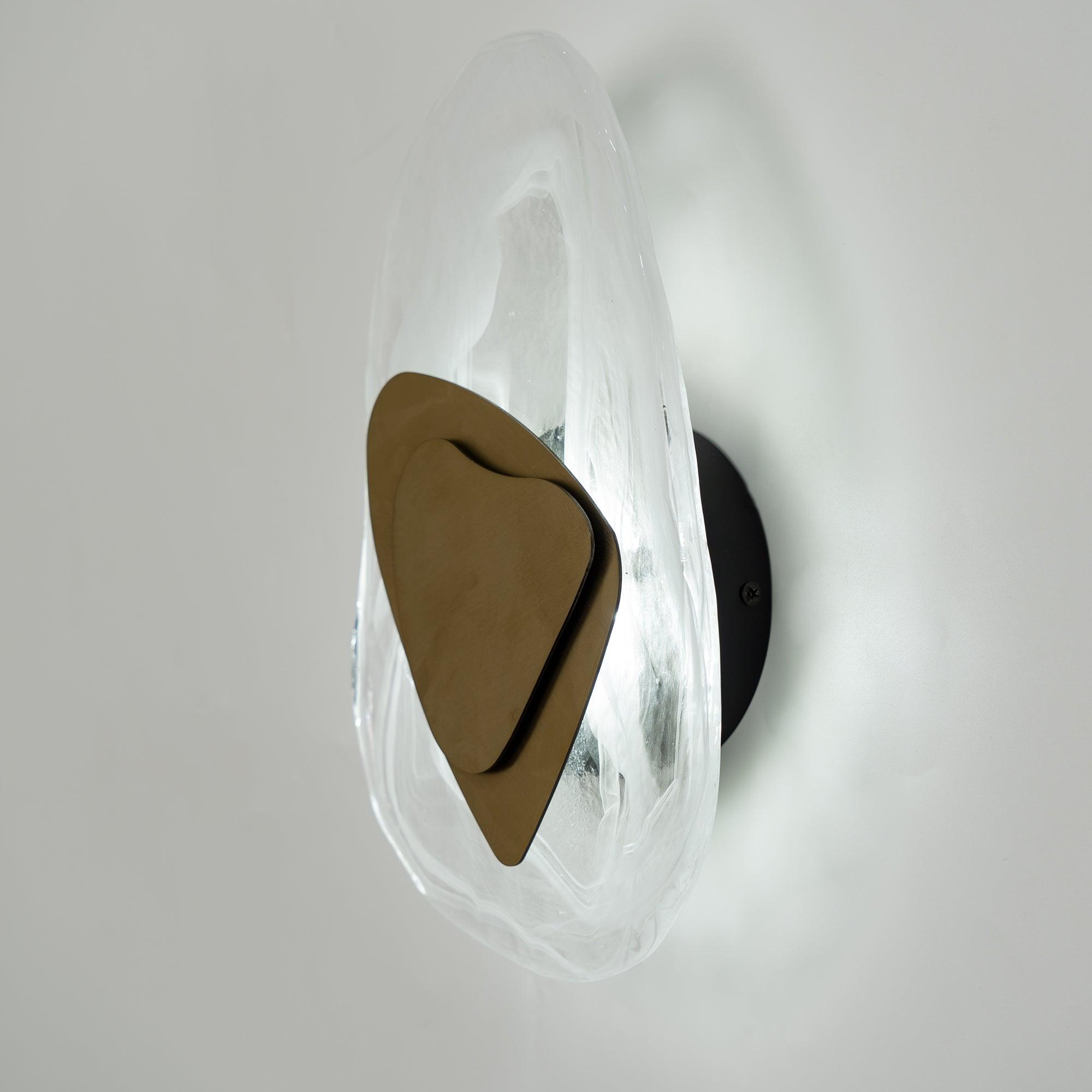 Modern Artistic Black Glass Wall Light for Living Room or Bedroom