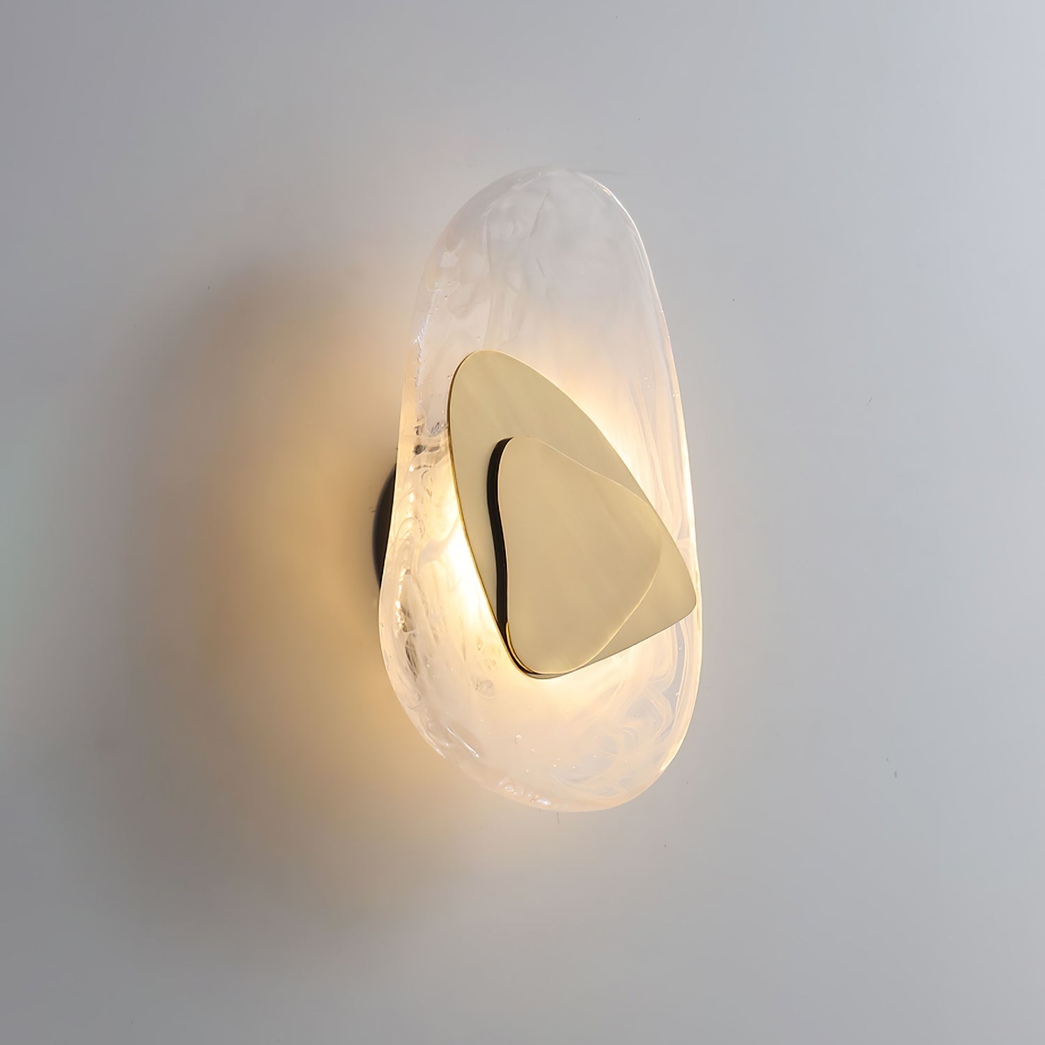 Modern Artistic Black Glass Wall Light for Living Room or Bedroom