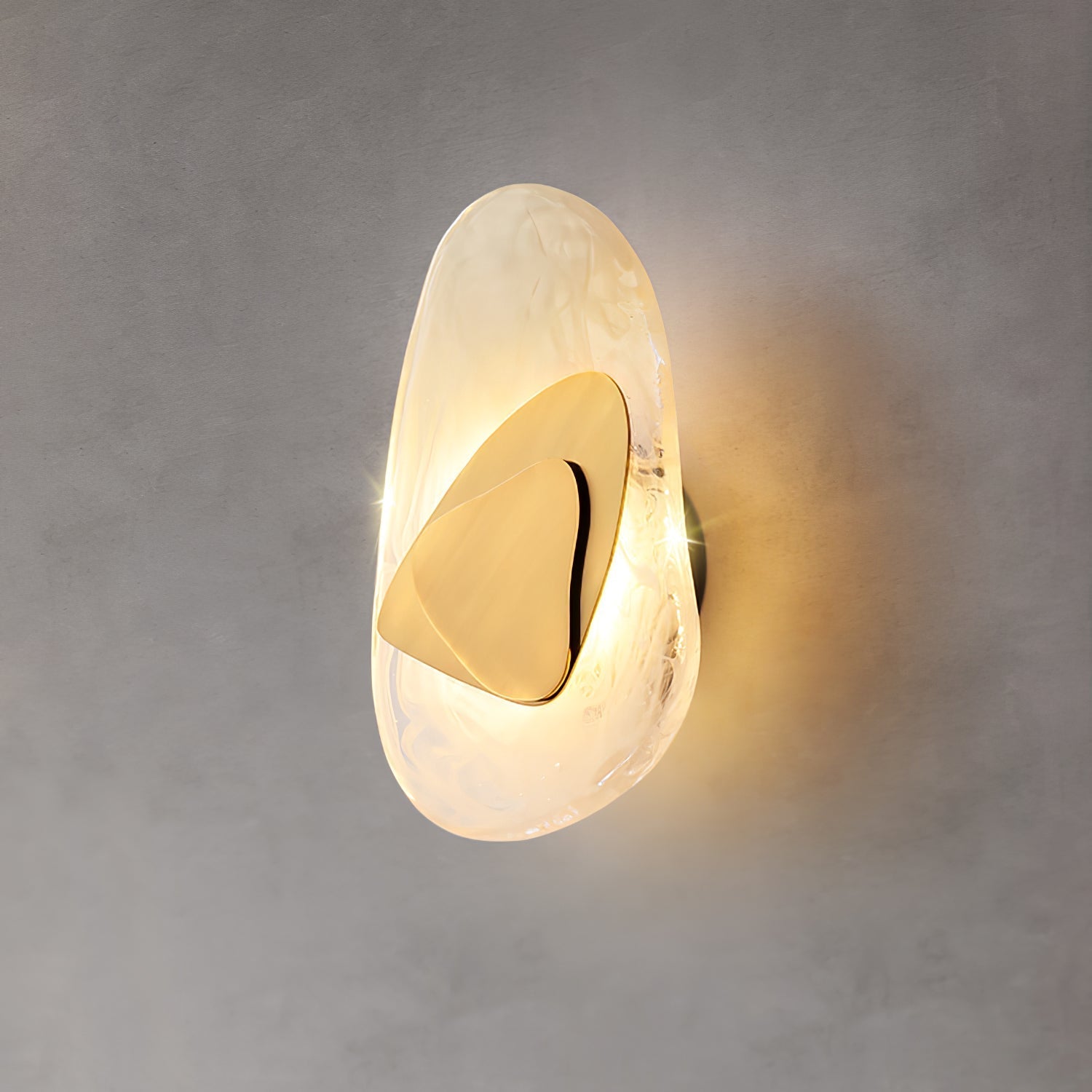 Modern Artistic Black Glass Wall Light for Living Room or Bedroom