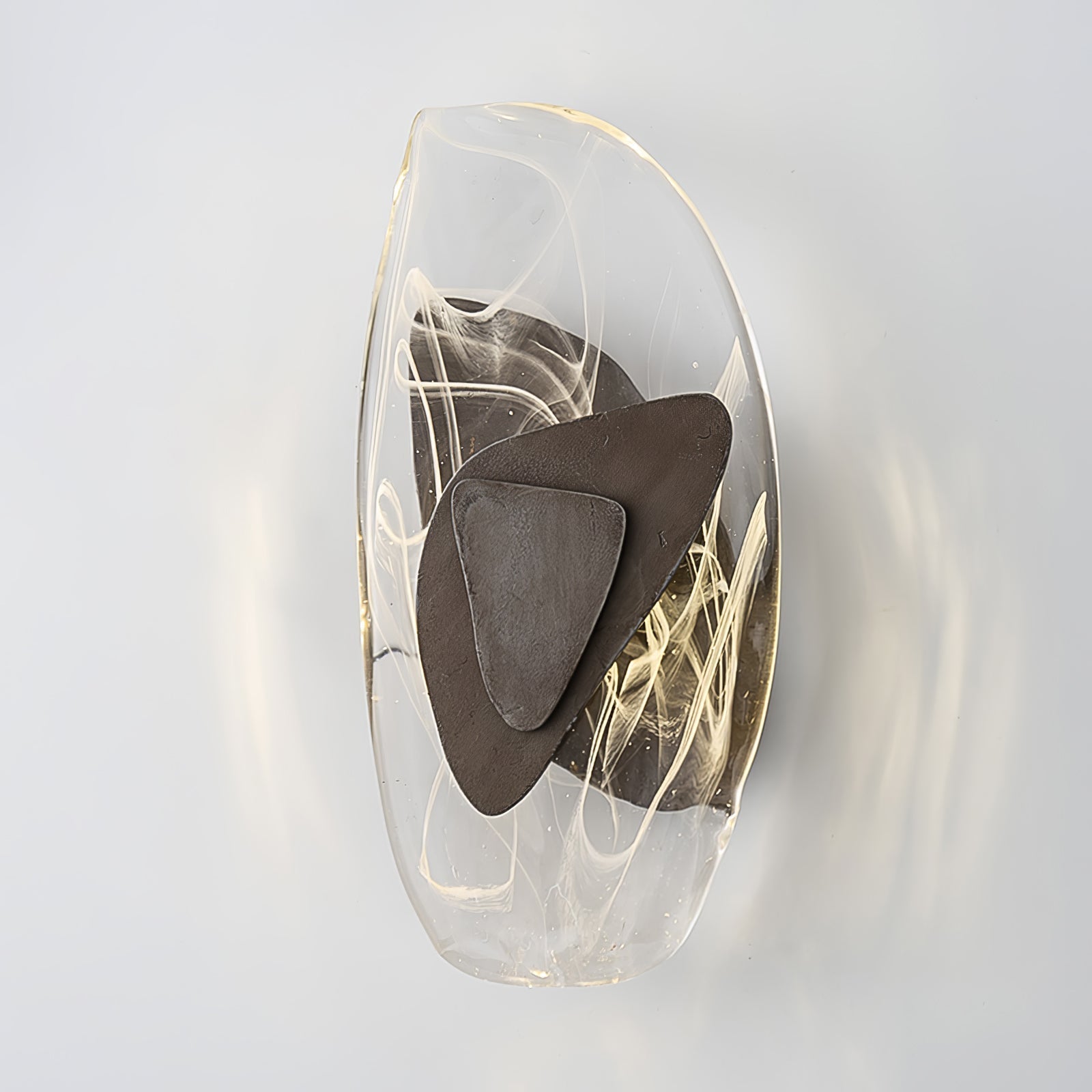 Modern Artistic Black Glass Wall Light for Living Room or Bedroom