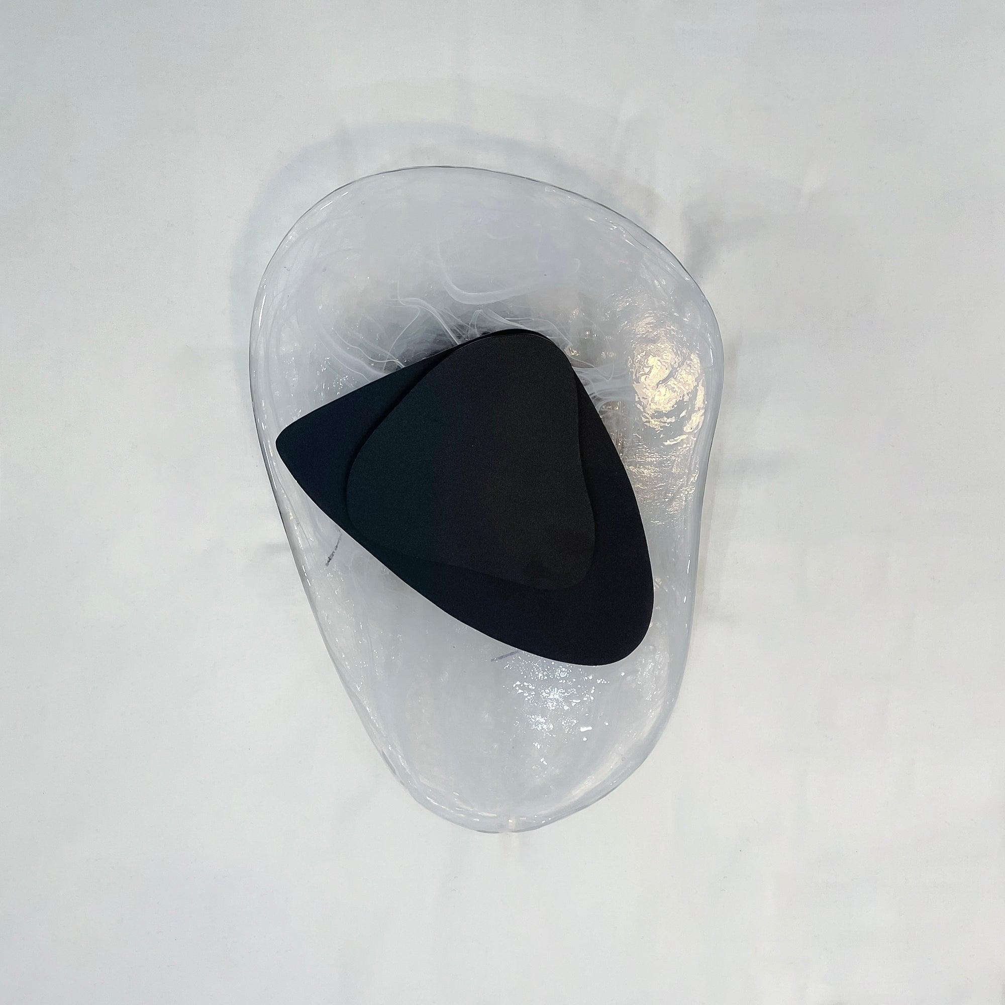 Modern Artistic Black Glass Wall Light for Living Room or Bedroom