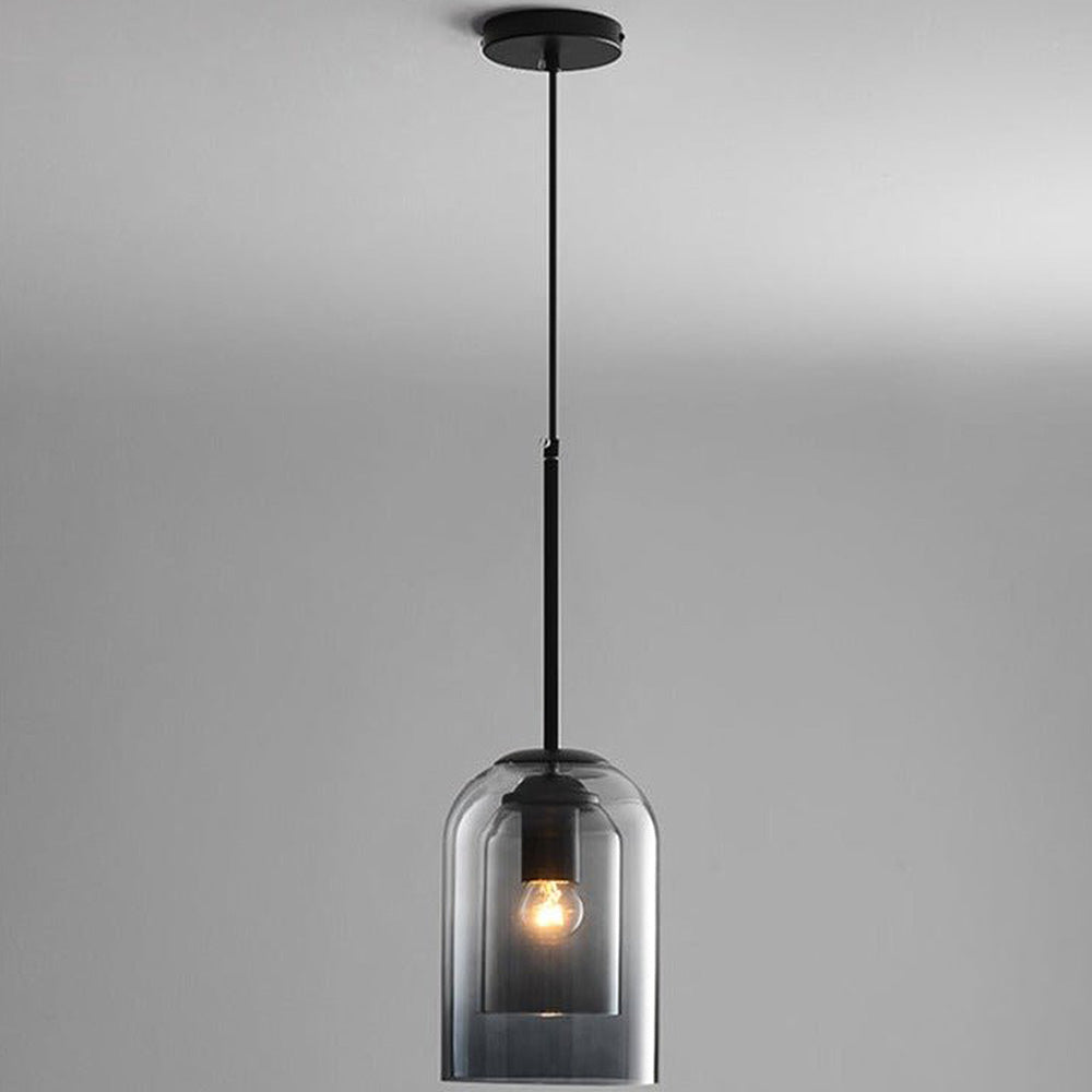 Modern Double Layer Glass Pendant Light for Dining Room and Kitchen