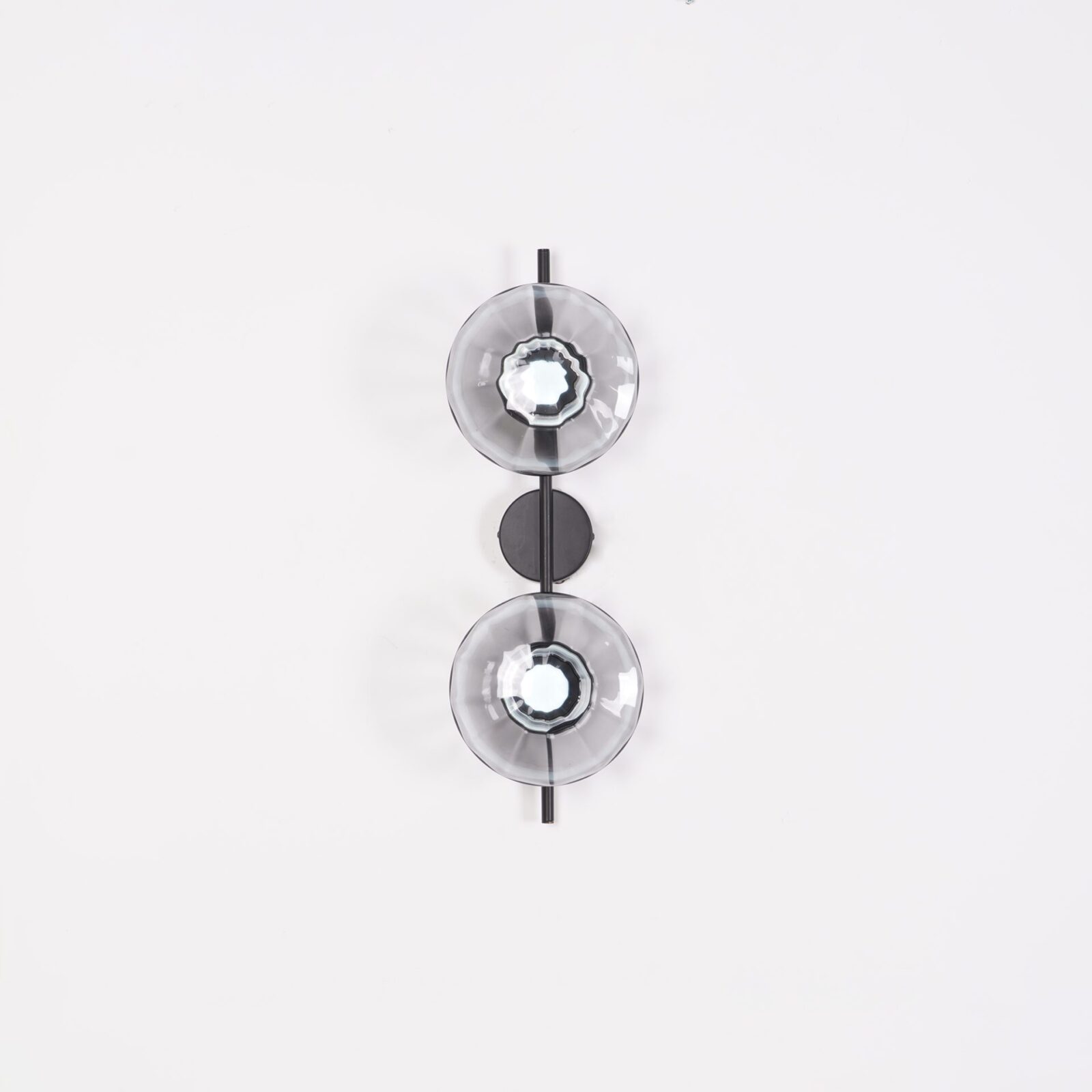 Nordic Ripple Glass Wall Light Modern Round Sconce