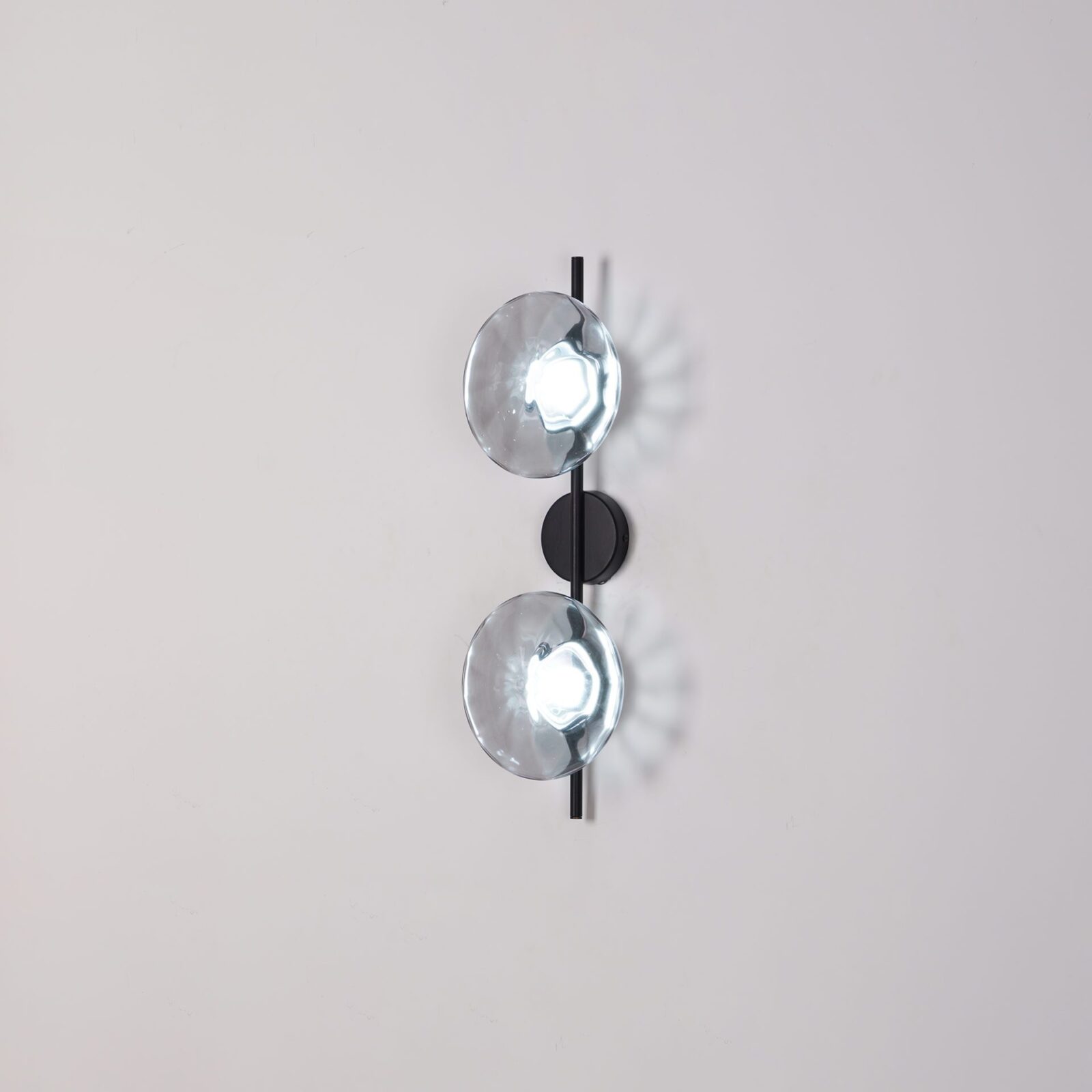 Nordic Ripple Glass Wall Light Modern Round Sconce