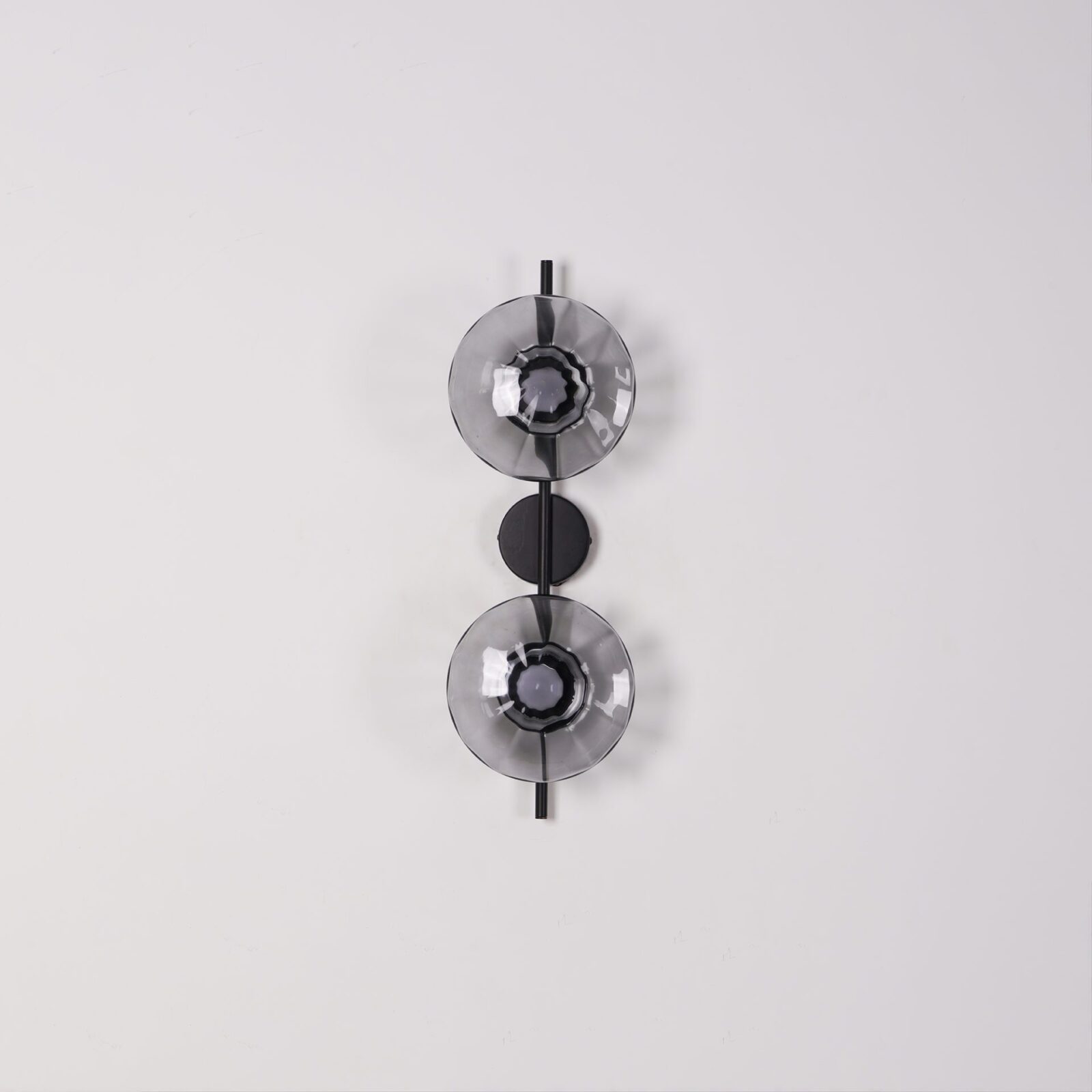Nordic Ripple Glass Wall Light Modern Round Sconce