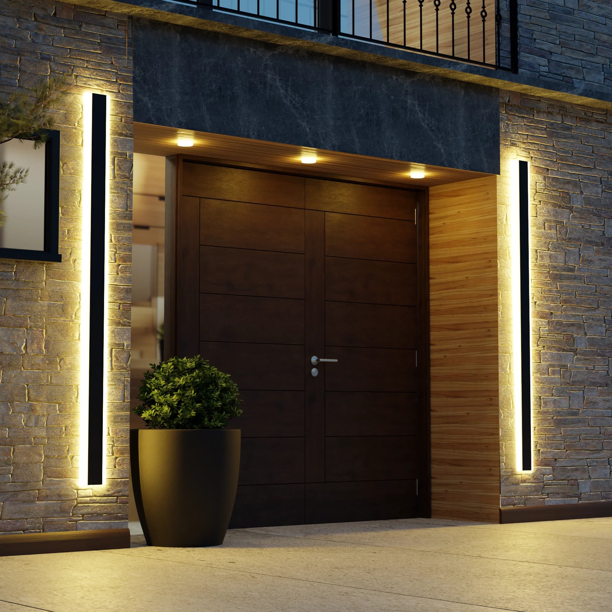 Minimalist RGB LED Outdoor Wall Light Waterproof Linear