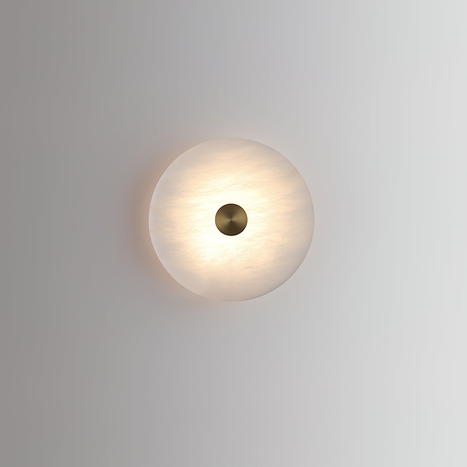Modern Round Alabaster Wall Light for Elegant Interiors