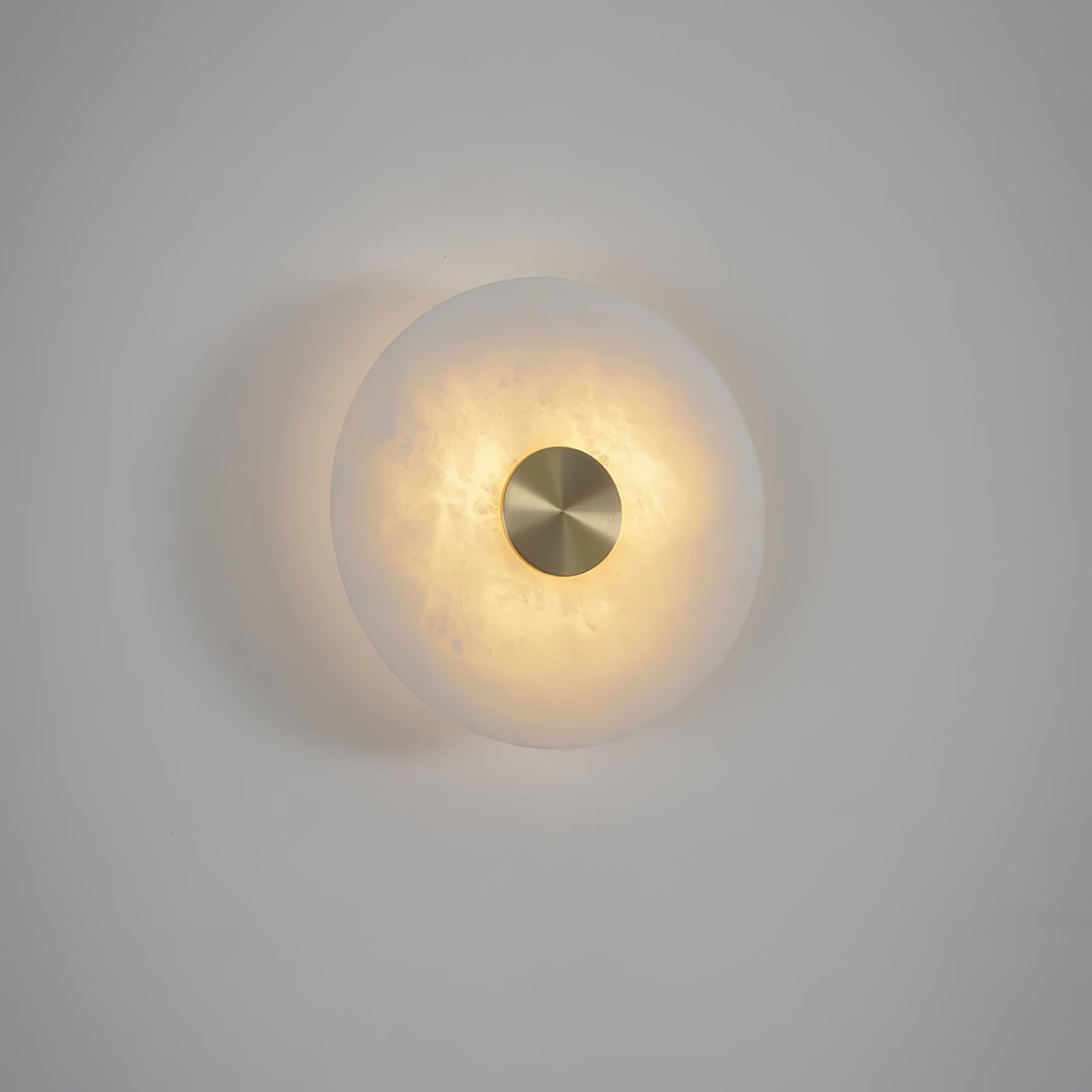 Modern Round Alabaster Wall Light for Elegant Interiors