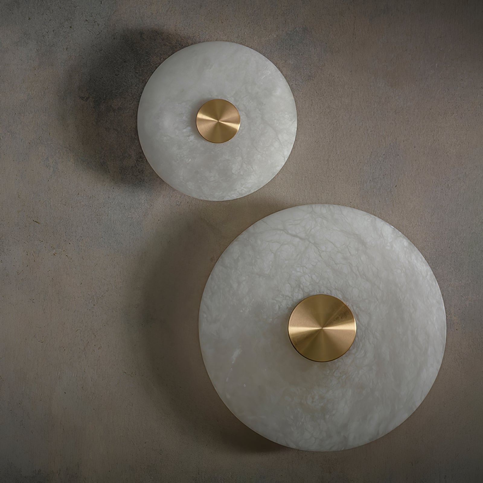 Modern Round Alabaster Wall Light for Elegant Interiors