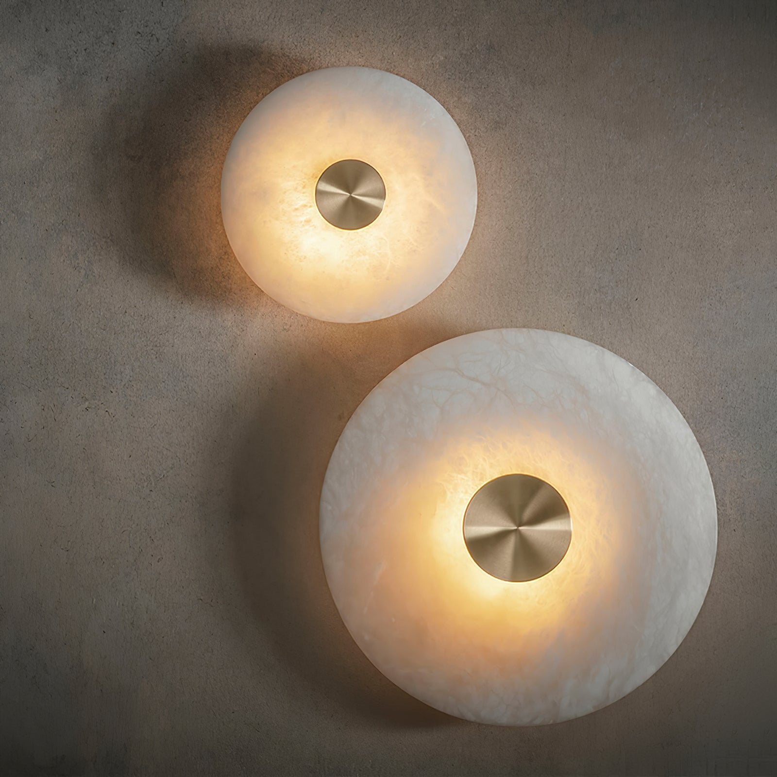Modern Round Alabaster Wall Light for Elegant Interiors