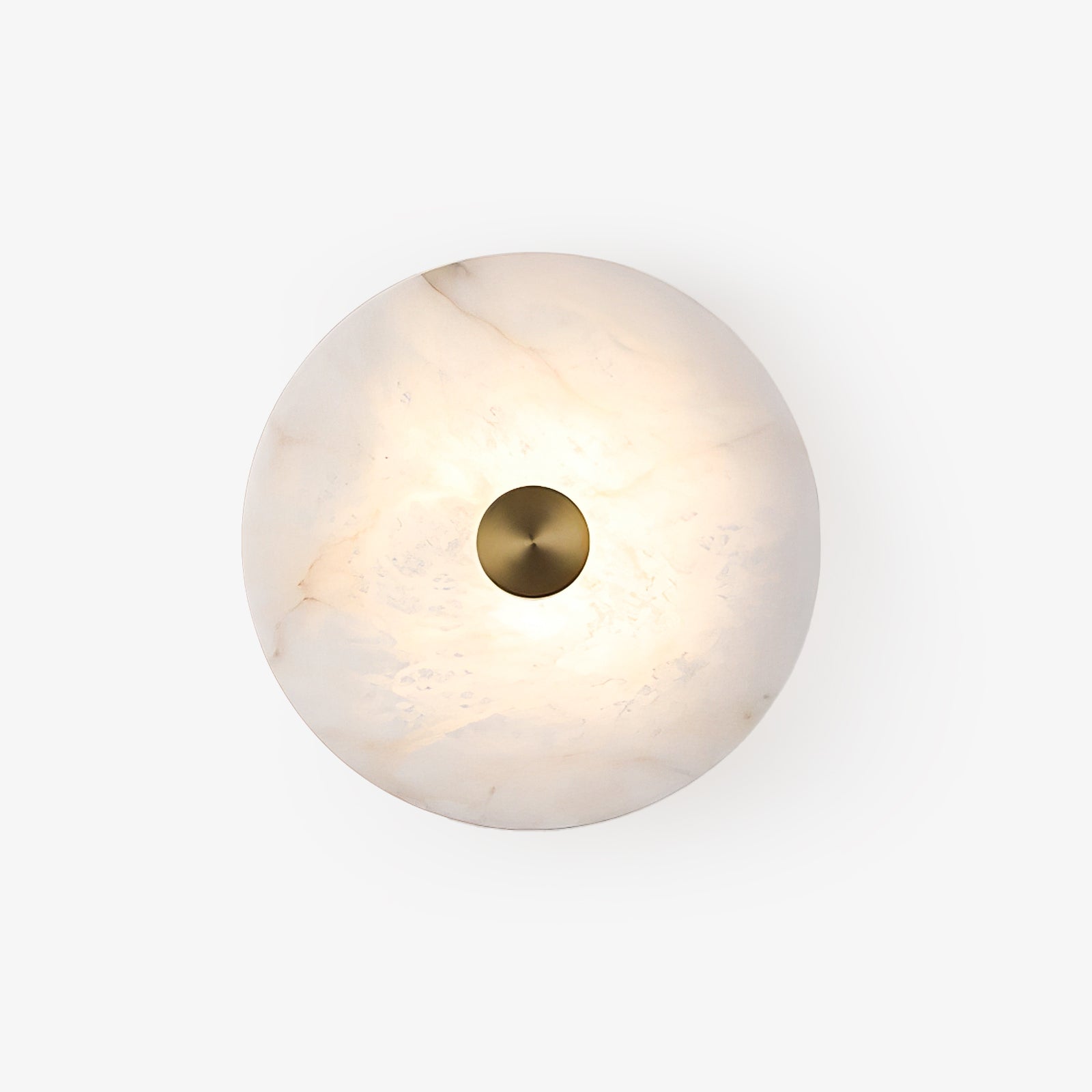 Modern Round Alabaster Wall Light for Elegant Interiors