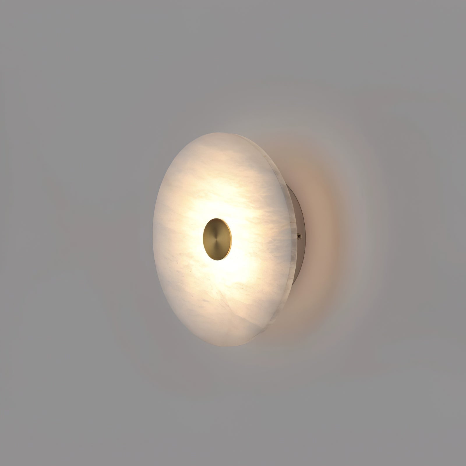 Modern Round Alabaster Wall Light for Elegant Interiors