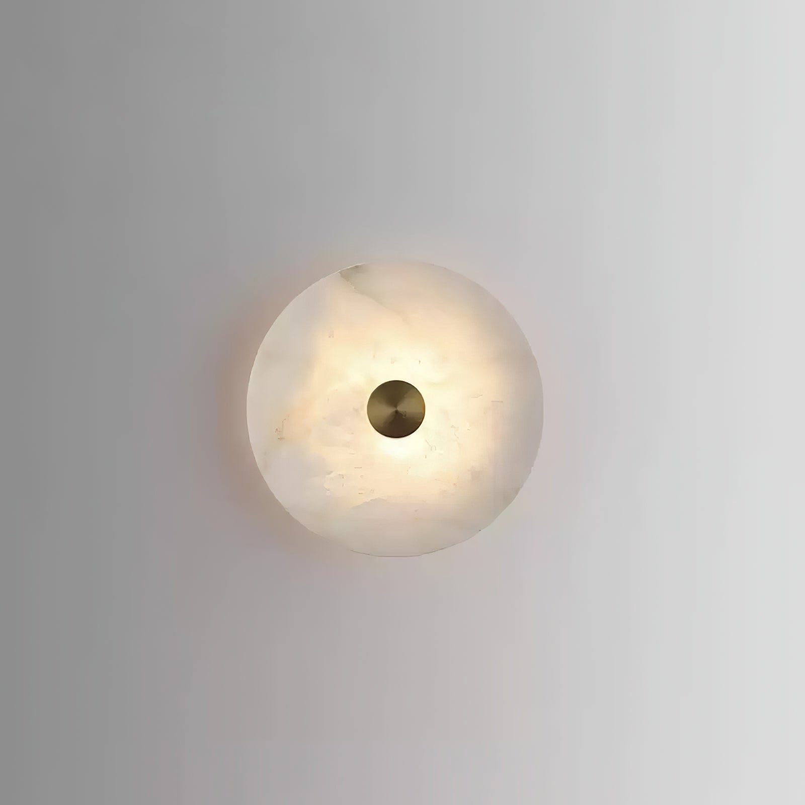 Modern Round Alabaster Wall Light for Elegant Interiors