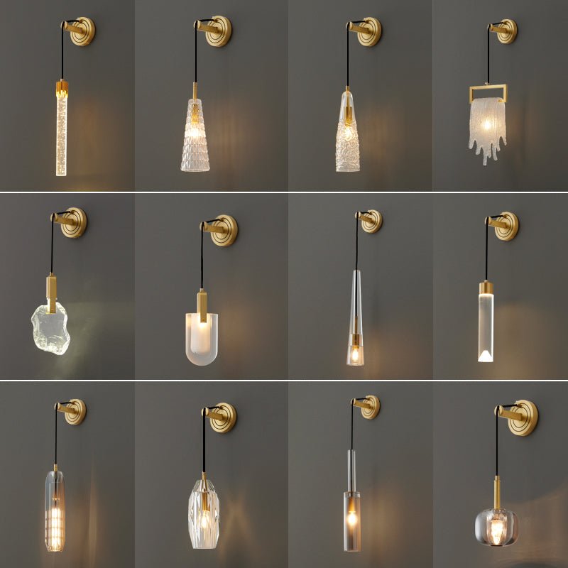 Luxury Brass Crystal Wall Light for Timeless Interior Ambiance