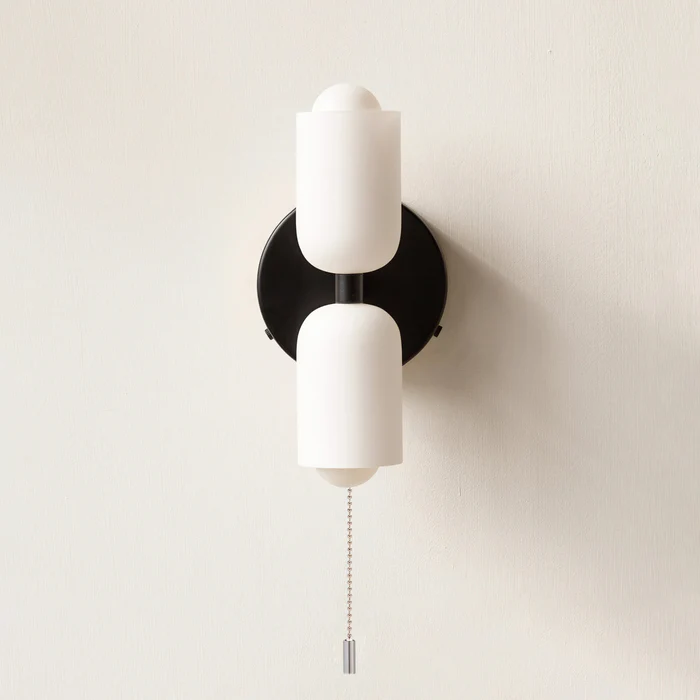 Modern Cream Double Head Wall Light – E14 LED Indoor Sconce
