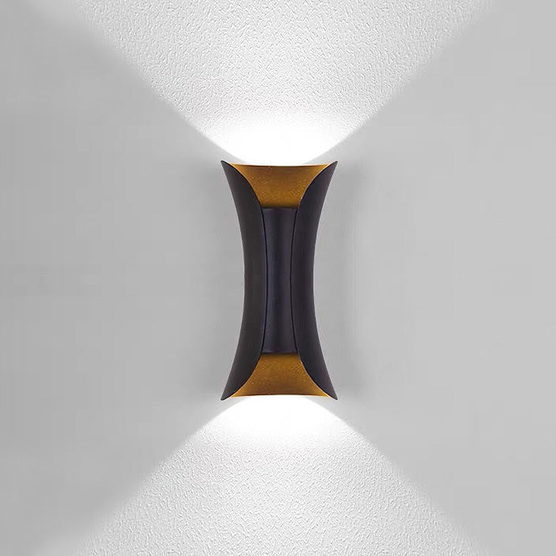 Outdoor Waterproof LED Wall Light in Modern Aluminum and Glass Design
