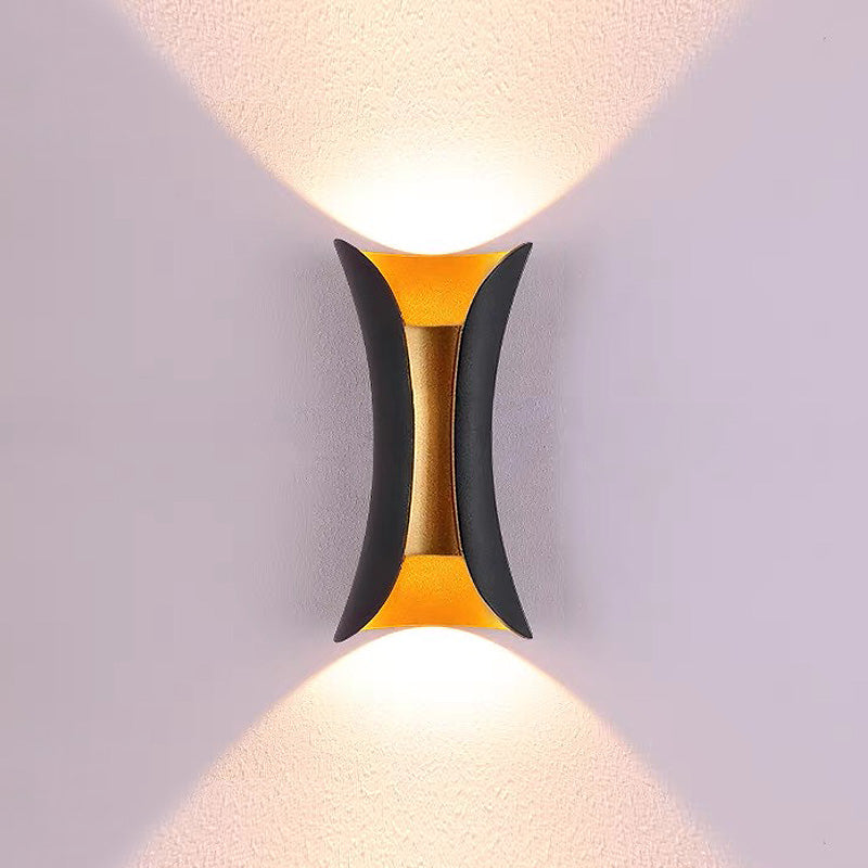 Outdoor Waterproof LED Wall Light in Modern Aluminum and Glass Design