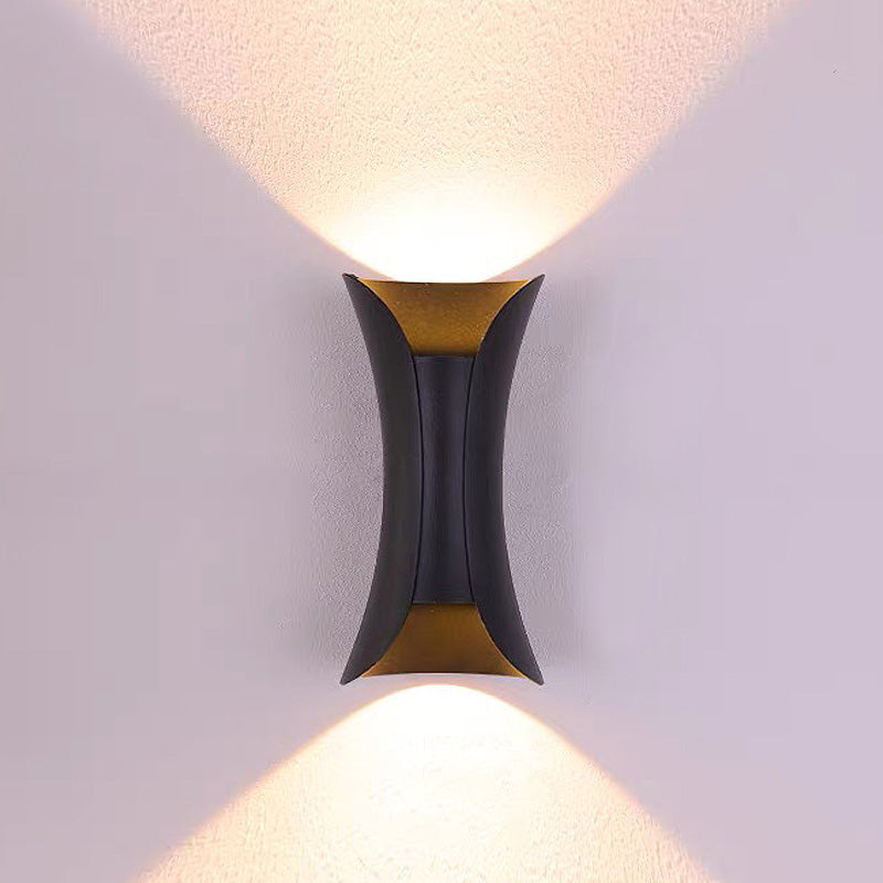 Outdoor Waterproof LED Wall Light in Modern Aluminum and Glass Design