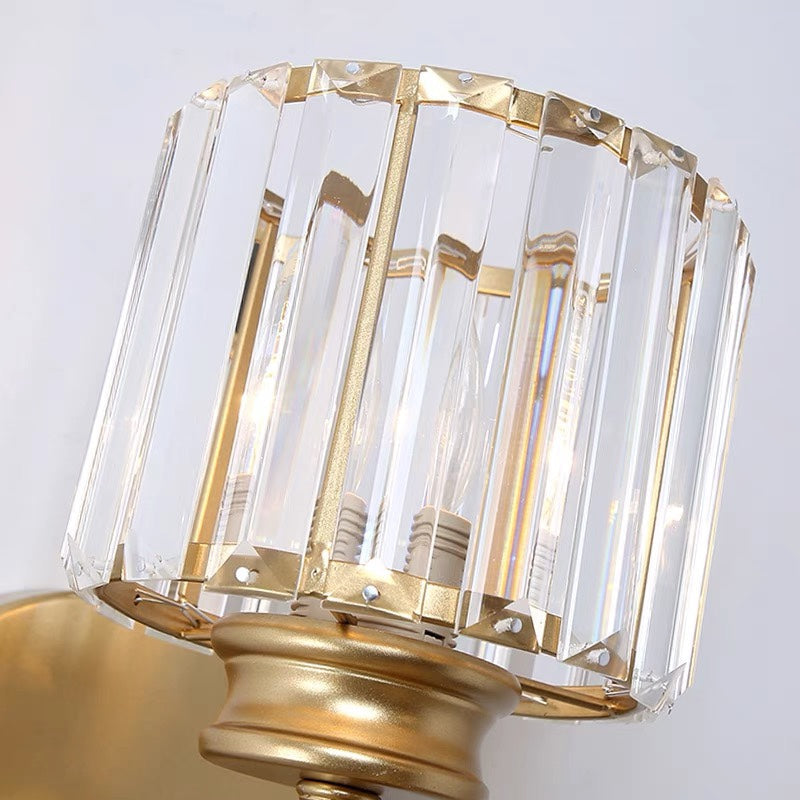 Crystal Wall Light for Hallway – Round or Square Modern Fixture