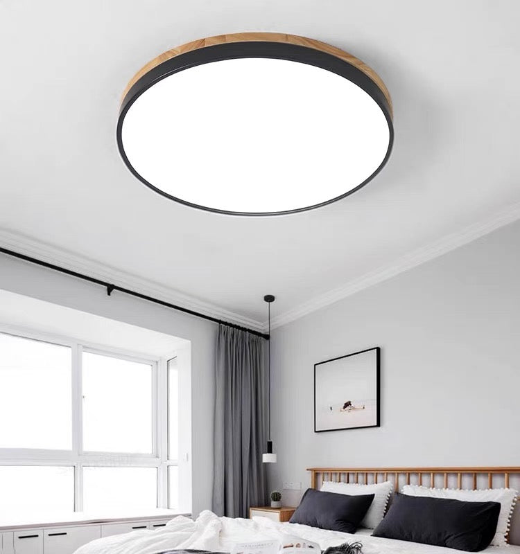 Natural Flush Mount LED Ceiling Light with Soft Ambient Glow