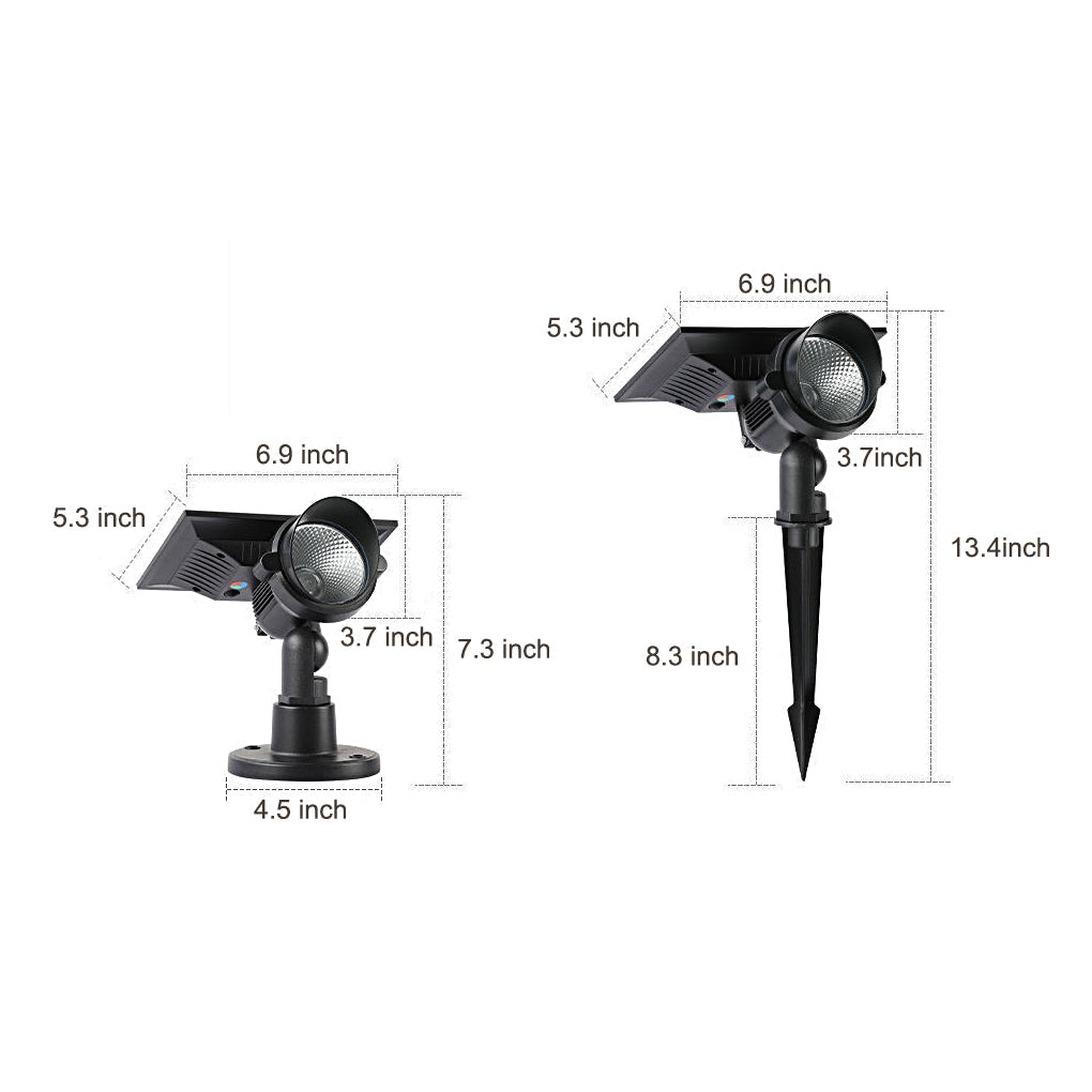 Adjustable Solar LED Outdoor Spot Lights Waterproof